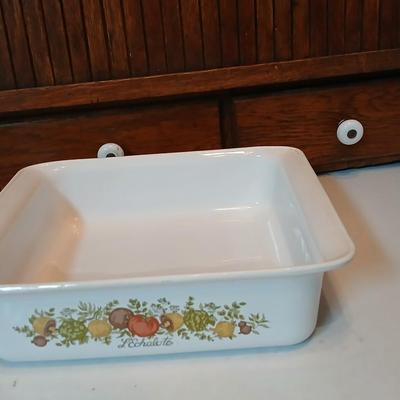 Corning Ware Spice Of Life Le Romarin Lasagna Dish & Lidded Casserole Dish