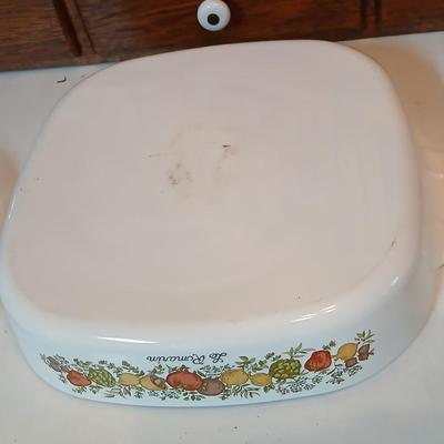 Corning Ware Spice Of Life Le Romarin Lasagna Dish & Lidded Casserole Dish