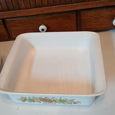 Corning Ware Spice Of Life Le Romarin Lasagna Dish & Lidded Casserole Dish