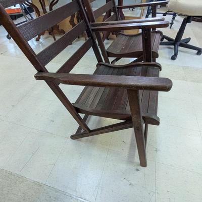 Vintage Wood Folding Chairs