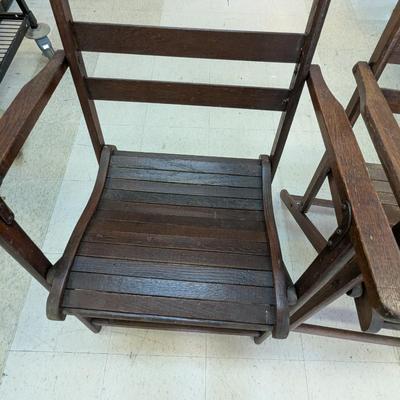 Vintage Wood Folding Chairs