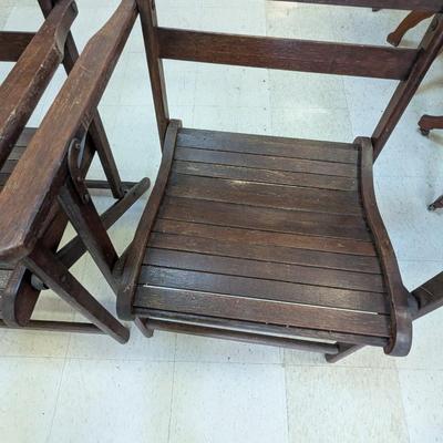 Vintage Wood Folding Chairs