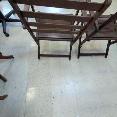 Vintage Wood Folding Chairs