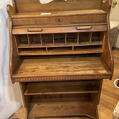 Vintage Roll-top Secretary Desk