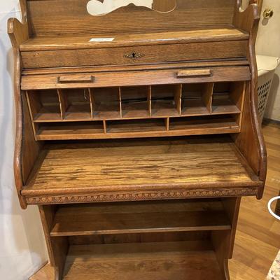 Vintage Roll-top Secretary Desk