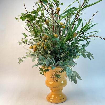 261 Florals With Pussywillows And Mini Green Apples