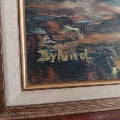 Original Framed Art on Canvas Seascape by Artist Bylund