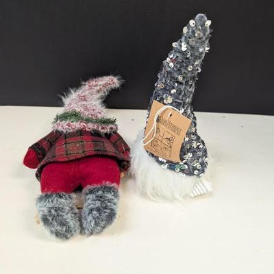 Christmas Gnome Skiing & Lighted Gnome Head