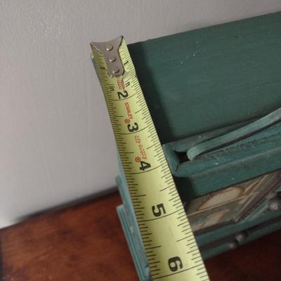 Painted Wood Large Scale Dollhouse Armoire Cabinet