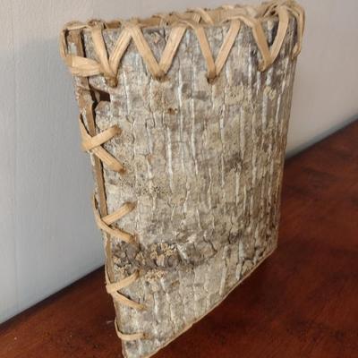 Rustic Hand-Crafted Birch Bark Basket