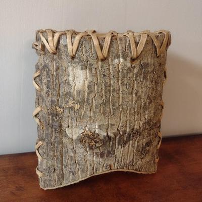 Rustic Hand-Crafted Birch Bark Basket