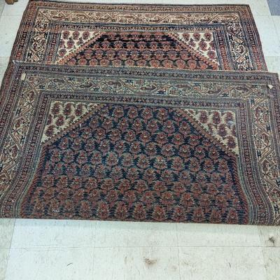 Antique Oriental Area Rugs Approx 50" x 80"