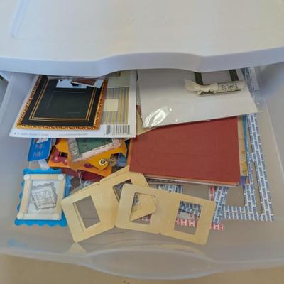 Storage Drawers with Assorted Crafting Accessories- Approx 14 1/2" x 13" x 11