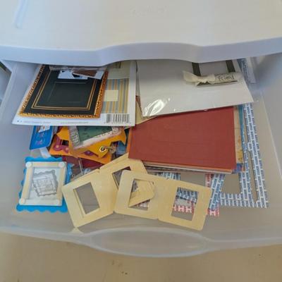 Storage Drawers with Assorted Crafting Accessories- Approx 14 1/2" x 13" x 11