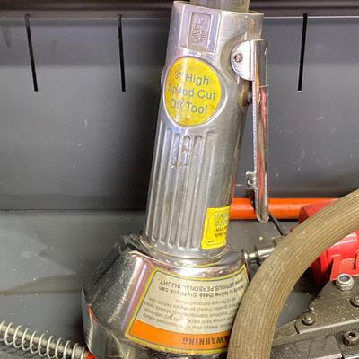 LOT 52: Collection of Air Gun Tools and Accessories (Chicago Pneumatic Impact Wrench, Mechanic's Sanders, Chief Air Needle Scaler,...