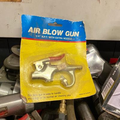 LOT 52: Collection of Air Gun Tools and Accessories (Chicago Pneumatic Impact Wrench, Mechanic's Sanders, Chief Air Needle Scaler,...