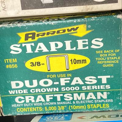LOT 53: Large Collection of Staple Guns, Tools and Supplies