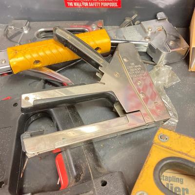 LOT 53: Large Collection of Staple Guns, Tools and Supplies