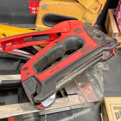 LOT 53: Large Collection of Staple Guns, Tools and Supplies