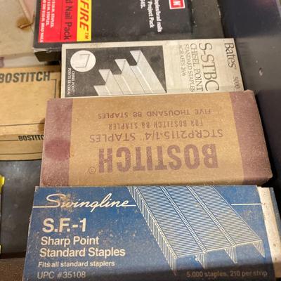 LOT 53: Large Collection of Staple Guns, Tools and Supplies
