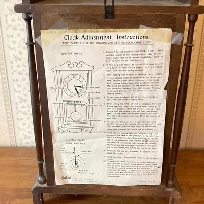 LOT 55: Vintage Centurion (Korea) 35 Day Mantle Clock with Key