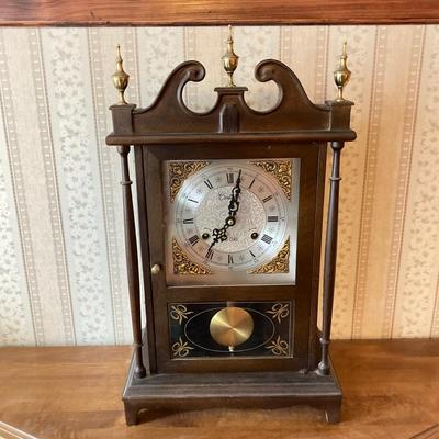 LOT 55: Vintage Centurion (Korea) 35 Day Mantle Clock with Key