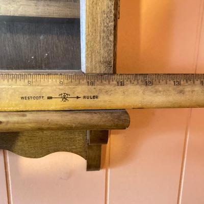 LOT 56: Vintage Wooden Display Cabinet Style Hanging Wall Clock