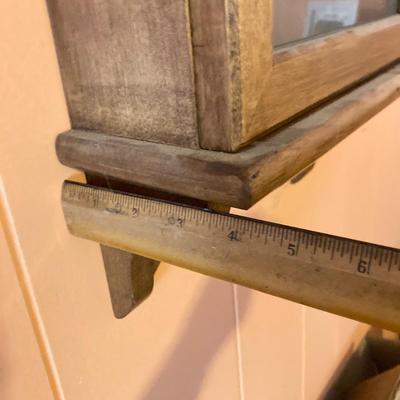 LOT 56: Vintage Wooden Display Cabinet Style Hanging Wall Clock