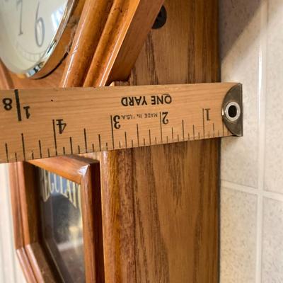 LOT 59: Vintage Sterling & Noble Clock Company Westminster Chime Hanging Wall Clock