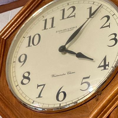 LOT 59: Vintage Sterling & Noble Clock Company Westminster Chime Hanging Wall Clock