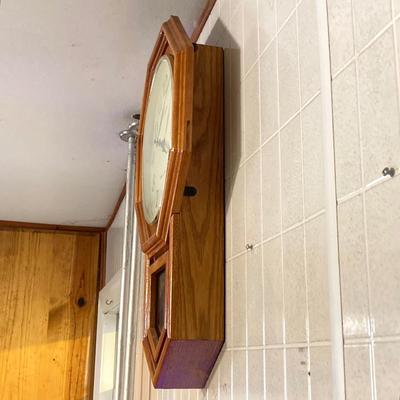 LOT 59: Vintage Sterling & Noble Clock Company Westminster Chime Hanging Wall Clock