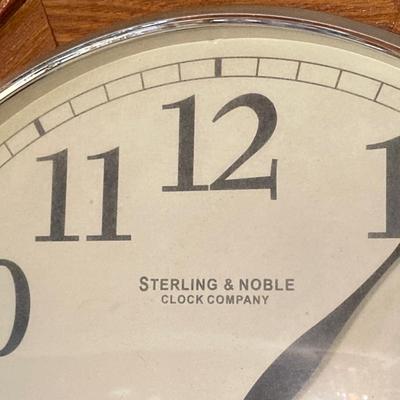 LOT 59: Vintage Sterling & Noble Clock Company Westminster Chime Hanging Wall Clock