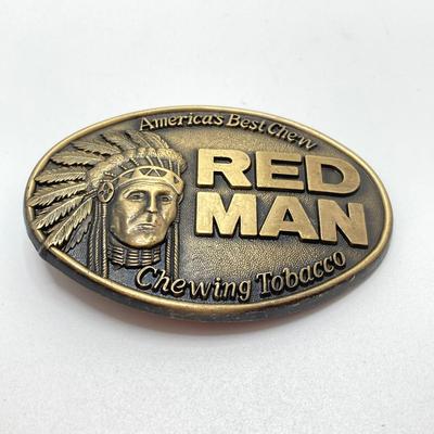 LOT 62: Vintage Belt Buckles - Southern Comfort, Red Man Chewing Tobacco and More