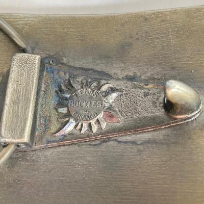 LOT 63: Vintage Belt Buckles (Kinney / Lewis Buckle Chicago) - Budweiser, Pony Express, Personalized Marty and More