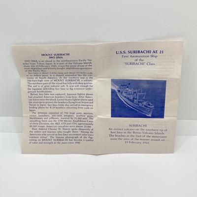 LOT 64: Vintage USS Suribachi AE 21 Belt Buckle in Original Box, Pennsylvania Ship Building DynaBuckle Brass Belt Buckle with Pair of...