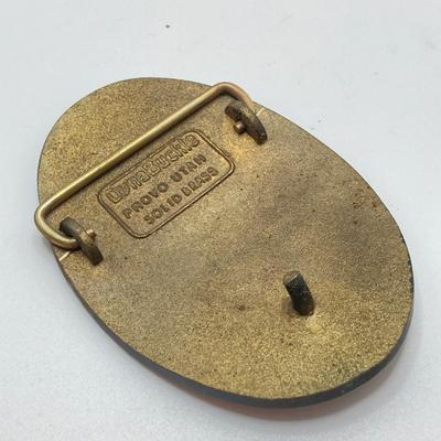 LOT 64: Vintage USS Suribachi AE 21 Belt Buckle in Original Box, Pennsylvania Ship Building DynaBuckle Brass Belt Buckle with Pair of...