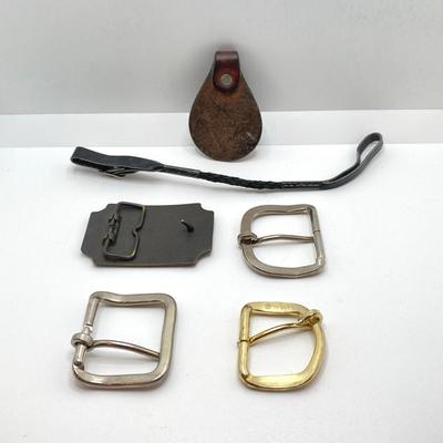 LOT 66: Belt Buckles and More - Bullshit, The Babcock & Wilcox Co., Sun Ship Leather Key Holder,