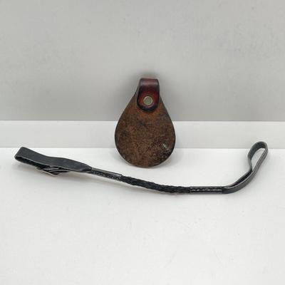 LOT 66: Belt Buckles and More - Bullshit, The Babcock & Wilcox Co., Sun Ship Leather Key Holder,