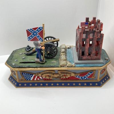 LOT 67: Vintage The Franklin Mint "Battle of Fort Sumter" Mechanical Bank