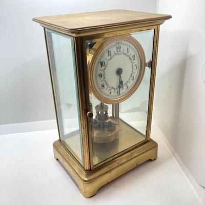 LOT 69: Vintage Urania Brass Mantle / Table Clock 76166 with Key