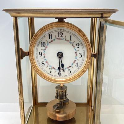 LOT 69: Vintage Urania Brass Mantle / Table Clock 76166 with Key