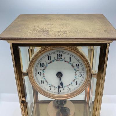 LOT 69: Vintage Urania Brass Mantle / Table Clock 76166 with Key