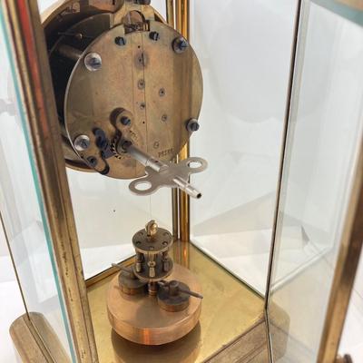 LOT 69: Vintage Urania Brass Mantle / Table Clock 76166 with Key