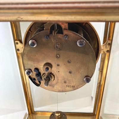 LOT 69: Vintage Urania Brass Mantle / Table Clock 76166 with Key