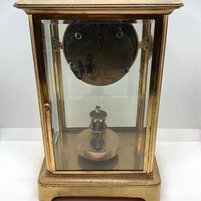 LOT 69: Vintage Urania Brass Mantle / Table Clock 76166 with Key