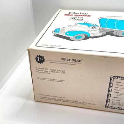 LOT 71: First Gear Daisy Red Ryder 1960 Model B-61 Mack Tractor & Trailer Toy Truck in Original Box #10-0123