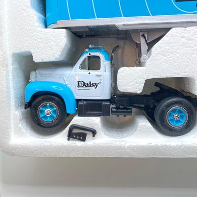 LOT 71: First Gear Daisy Red Ryder 1960 Model B-61 Mack Tractor & Trailer Toy Truck in Original Box #10-0123
