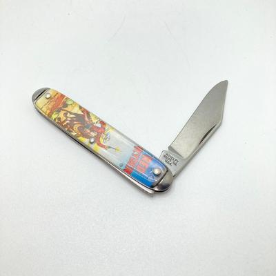 LOT 73: Vintage Red Ryder Collection - Pocket Knives, Books, Lucky Coin / Token and Card