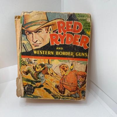 LOT 73: Vintage Red Ryder Collection - Pocket Knives, Books, Lucky Coin / Token and Card