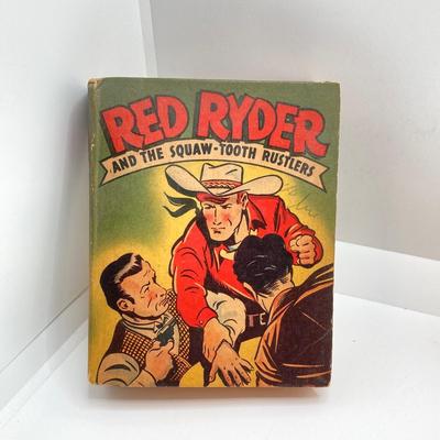 LOT 73: Vintage Red Ryder Collection - Pocket Knives, Books, Lucky Coin / Token and Card